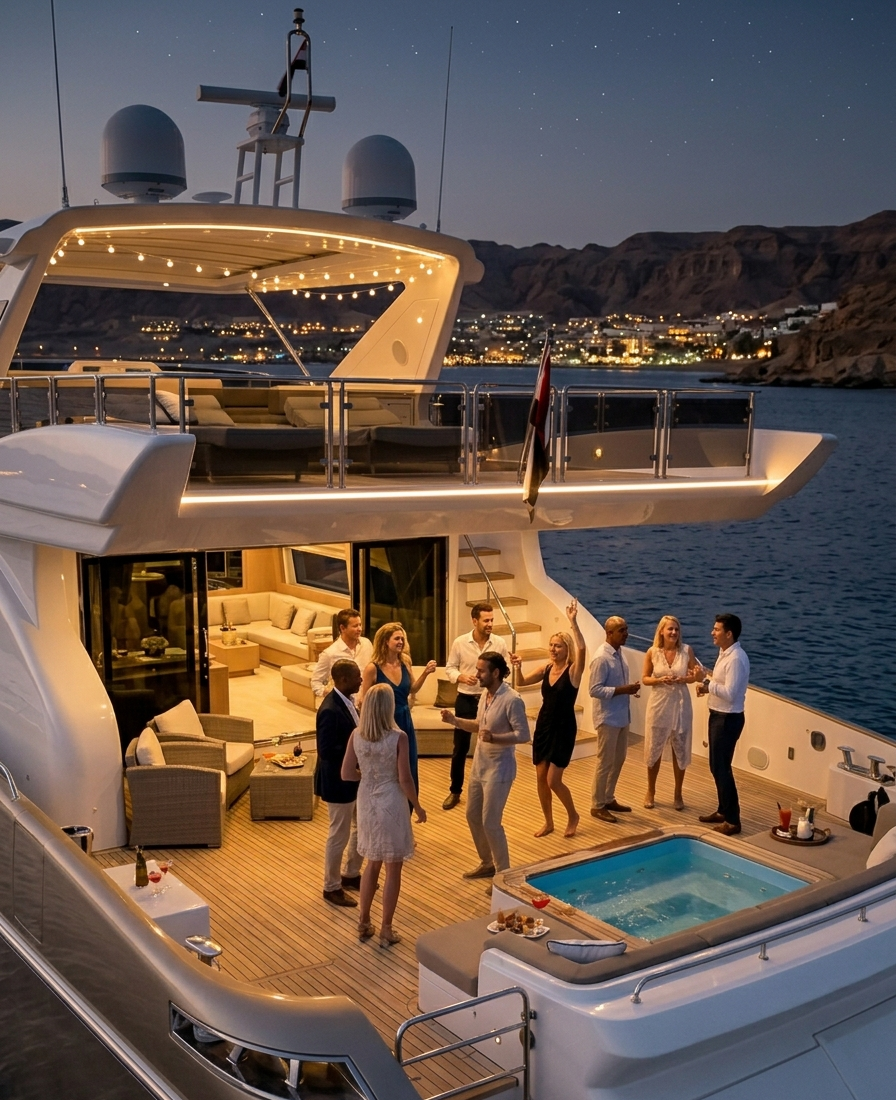 حفلة خاصة على متن يخت فاخر