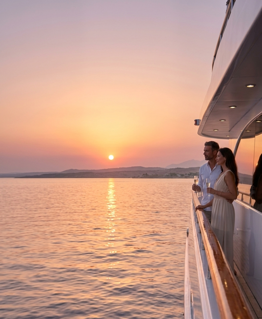 رحلة غروب على يخت فاخر في العين السخنة